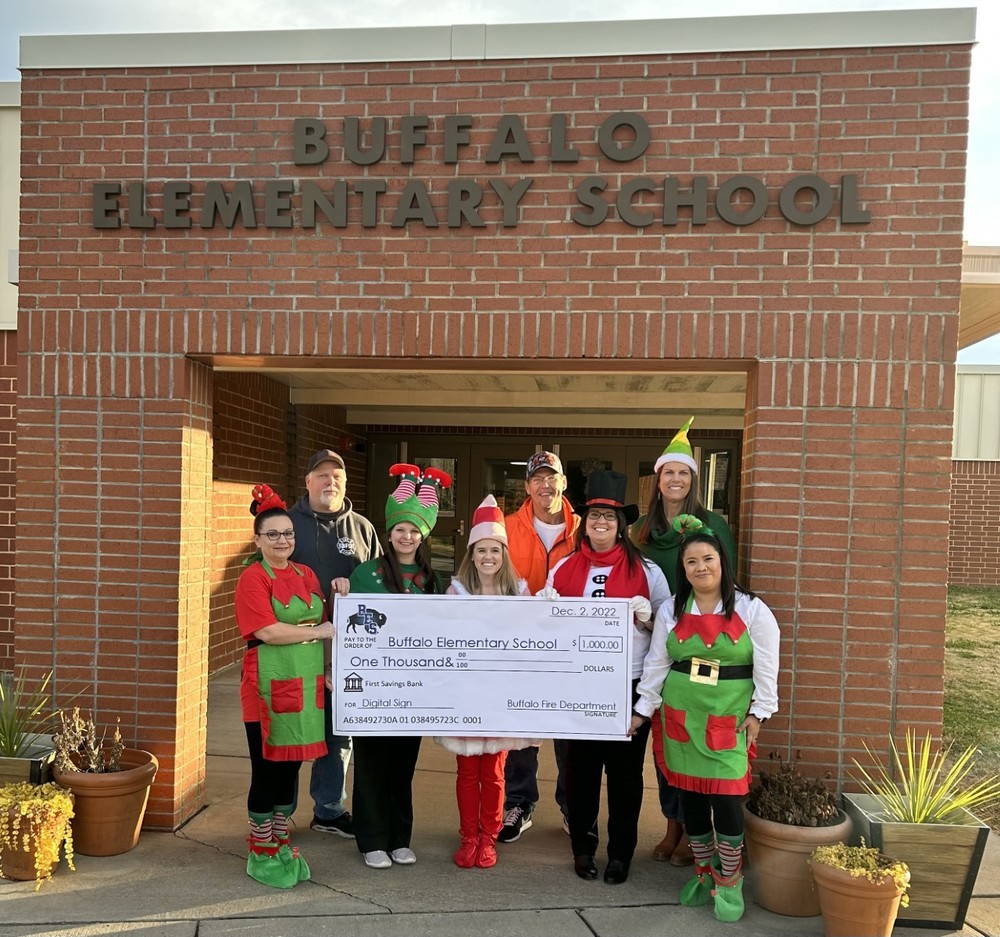 BES receives donation from Buffalo Fire Department