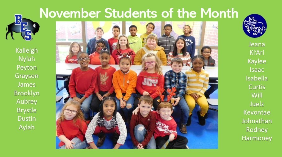 BES November Students of the Month