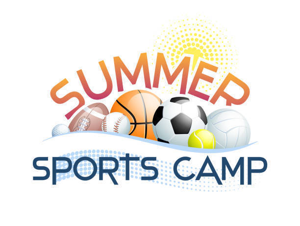 types of sports balls with summer sports camp written around them